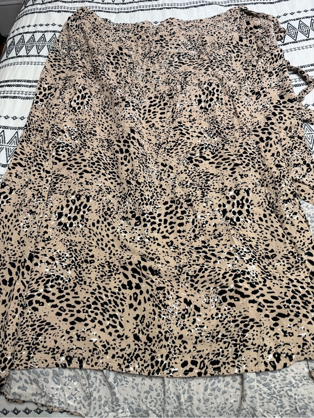 Maurices Tan and Black Leopard Print Skirt